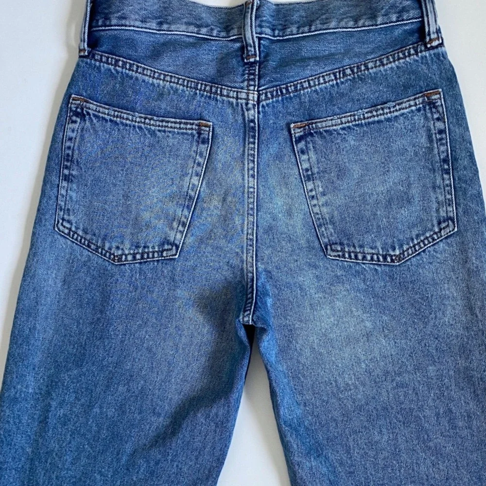 Gap Teen 90s Loose Fit Distressed Blue Jeans Size 16 Medium Destroy 824650-00